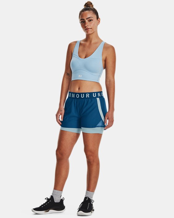 Damen UA Play Up 2-in-1-Shorts, Blue, pdpMainDesktop image number 2